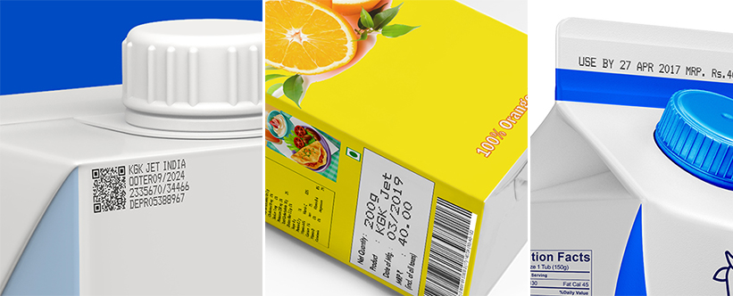 Efficient Batch Coding Machine for Tetra Pak Packaging, KGK Jet CIJ Printers